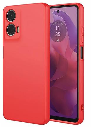 Чехол fiji full soft premium для motorola g24 power противоударный бампер с микрофиброй red