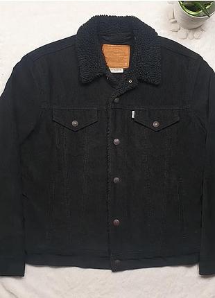 Стильна джинсова курточка шерпа levis premium