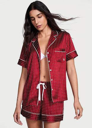 Піжама victoria's secret signature satin short pajama set