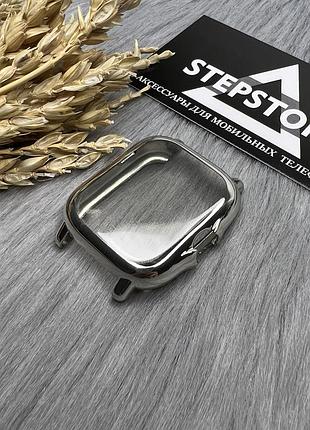 Чохол 360 бампер для amazfit gts 2 протиударний силіконовий сріблястий