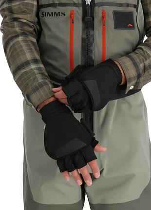 Перчатки simms windstopper foldover mitt black s-xxl 8