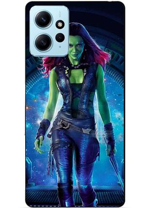 Силиконовый бампер чехол для xiaomi redmi note 12 гамора стражи галактики gamora