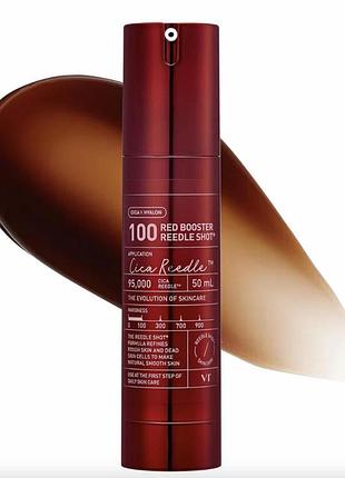 Интенсивная бустер-сыворотка с микроиглами для обновления кожи vt red booster reedle shot 100 , 50 мл