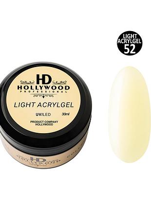 Рідкий акригель light acrygel 52 butter hd hollywood
