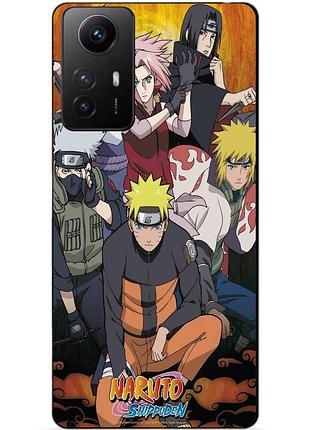 Силиконовый бампер чехол для xiaomi redmi note 12s с рисунком naruto аниме наруто
