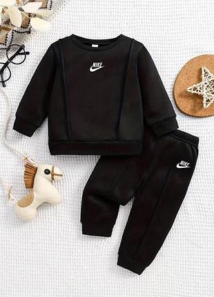 Детский спортивный костюм nike для мальчика, свитшот и брюки 104-110, черный