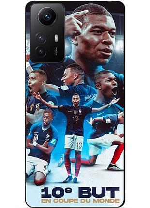 Силиконовый бампер чехол для xiaomi redmi note 12s с рисунком мбаппе франция mbappe
