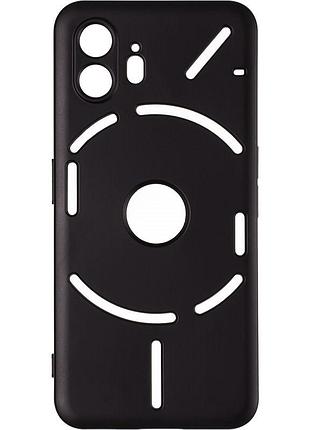 Чохол silicone case для nothing phone 2 бампер із мікрофіброю чорний