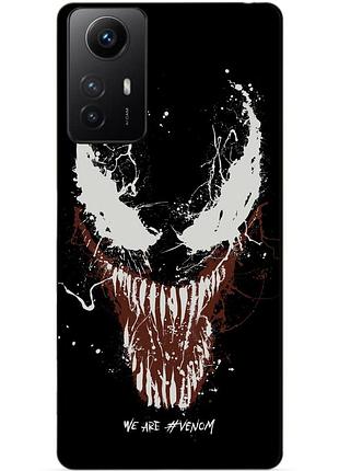 Силиконовый бампер чехол для xiaomi redmi note 12s с рисунком веном