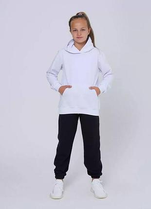 Повседневный костюм для девочки худи и брюки 116-122