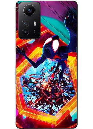 Силиконовый бампер чехол для xiaomi redmi note 12s с картинкой человек паук spider man