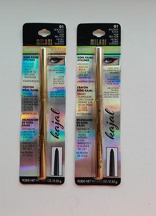 Карандаш для глаз milani supreme kohl kajal eyeliner — 01 blackest black