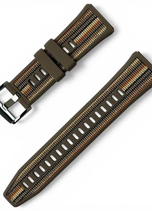 Силиконовый ремешок primolux nylon silicone для смарт-часов huawei watch gt 6 pro 46mm - light brown