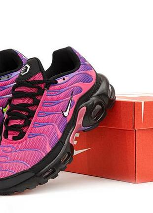 Крутые кроссовки nike air max plus tn pink purple black