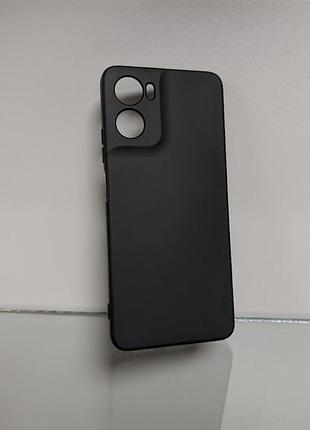 Чехол для motorola g06 / моторола г06 wave colorful, силиконовый, матовый, черный