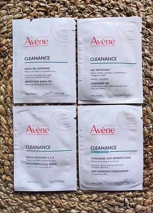 🤍набір 4шт. пробники avene clearance комплекс з термальною водою для жирної, проблемної шкіри, схильної до акне