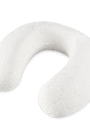 Подушка рогалик для путешествий ideia - memory foam 30х40 c эфектом памяти и наволочкой на молнии белая