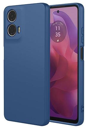 Чохол fiji full soft premium для motorola g24 протиударний бампер з мікрофіброю dark blue