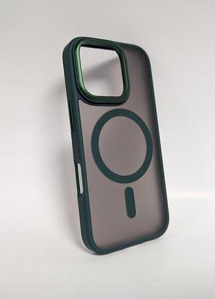 Чохол для iphone 16 pro proove essence, магнітний, magsafe, матовий, зелений