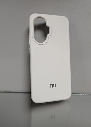 Чехол для xiaomi poco f7 / сяоми поко ф7 lakshmi, тонкий с защитой камеры, матовый, лазерный логотип, белый