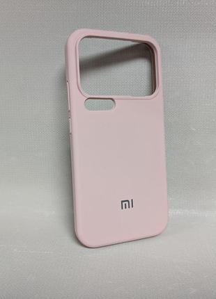 Чохол для xiaomi 17 pro max / сяомі 17 про макс lakshmi soft touch, тонкий, із логотипом, пудровий