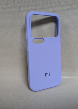 Чехол для xiaomi 17 pro / сяоми 17 про lakshmi soft touch, тонкий, с логотипом, бузковый