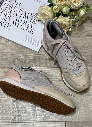 Замшево-кожаные кроссовки reebok, р.37-37,5