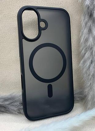Чохол для iphone 17 wlons протиударний pc+tpu magsafe матовий чорний