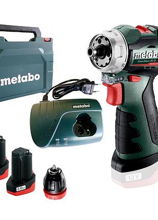 Акумуляторний безщітковий шуруповерт metabo powermaxx bs bl q : 38 нм, кейс шуруповерт для дому (601749500)_light343