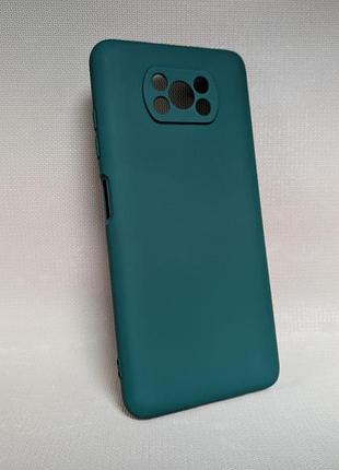 Чехол для xiaomi poco x3 / сяоми поко х3, lakshmi soft touch, противоударный, мягкий, зеленый