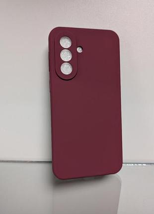 Чохол для samsung a37 / самсунг а37 wave premium cover, силіконовий, матовий, бордовий