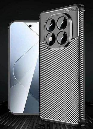 Чехол для xiaomi poco m8 pro autofocus, силиконовый, карбоновая текстура, противоударный, черный