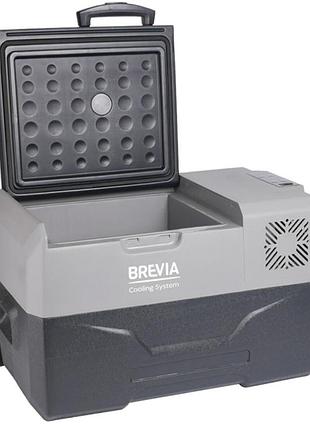 Однокамерный автомобильный холодильник brevia 30л 22710 со сливным отверстием, компрессорный автохолодильник