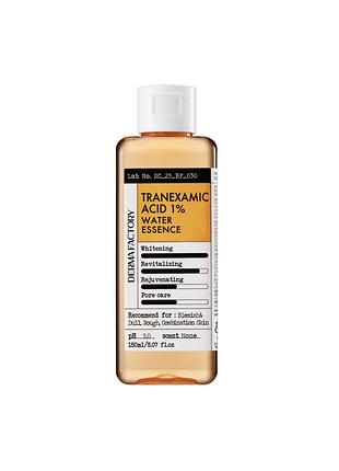 Освітлюючий та балансуючий тонер derma factory tranexamic acid 1% water essence