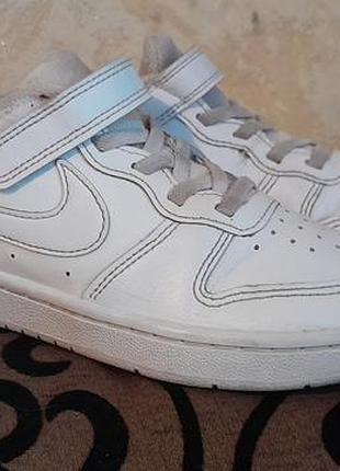 Женские белые кроссовки nike кожа, 23,5 см