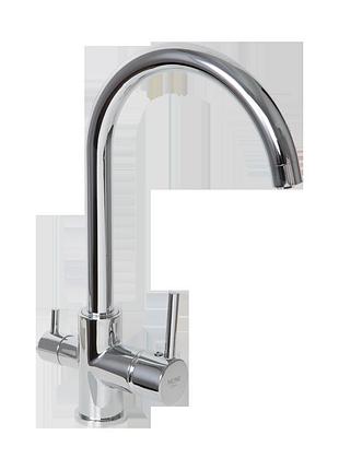 Змішувач для кухні з функцією підключення фільтра mone deluxe xy6610 chrome