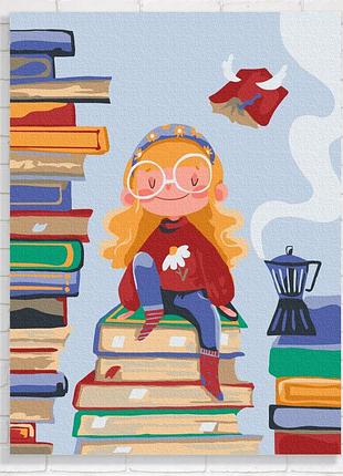 Картина по номерам набор для детей на деревянной основе 30x40 книжкова фея ©yana kozak не сложная