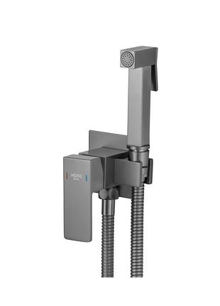 Гигиенический душ со смесителем скрытого монтажа mone deluxe 3306306gr gun grey