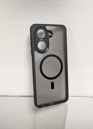 Чохол для xiaomi redmi a5 / poco c71, bq, софт-тач, tpu, magsafe, напівпрозорий, чорний