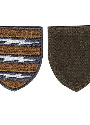 Шеврон военный / армейский, 3 отдельная бригада связи, на липучке, цветной, всу 8 см * 7 см