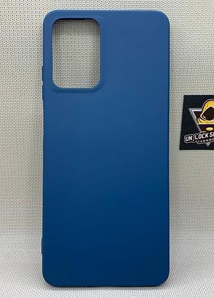 Motorola g24 softtouch silicone противоударный чехол софт тач синий