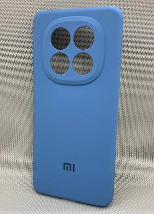 Чехол с логотипом для xiaomi redmi note 14 pro plus | противоударный | soft touch | синий