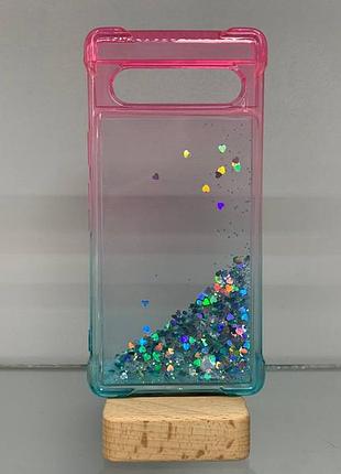 Google pixel 7a glitter silicone противоударный чехол 2