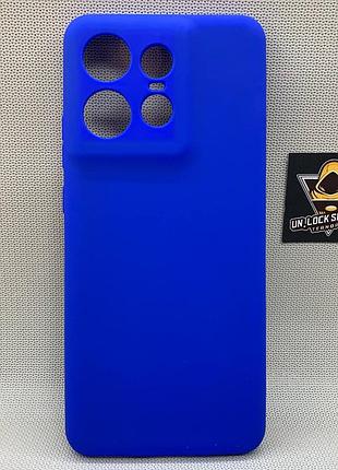 Motorola edge 50 pro softtouch silicone противоударный чехол софт тач синий