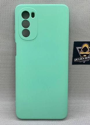Motorola g62 softtouch silicone противоударный чехол софт тач мятный