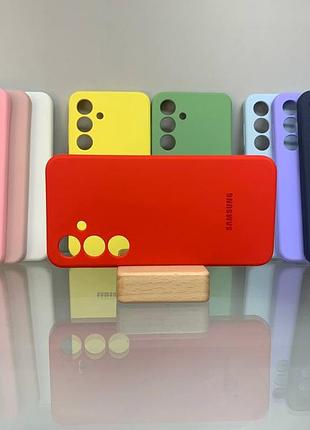 Samsung galaxy s24 | противоударный чехол с логотипом | soft touch | красный