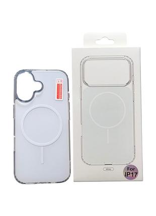 Чехол силиконовый магнитный с магсейф для iphone 17pro silicone clear case with magsafe white