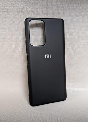 Чехол для xiaomi redmi note 10 pro max / сяоми редми ноут 10 про макс, силиконовый, матовый, чёрный, с логотипом