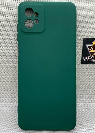Motorola g32 softtouch silicone противоударный чехол софт тач зеленый