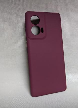 Чехол для motorola edge 50 fusion / моторола эдж 50 фьюжен, lakshmi soft touch, противоударный, защита камеры, бордовый